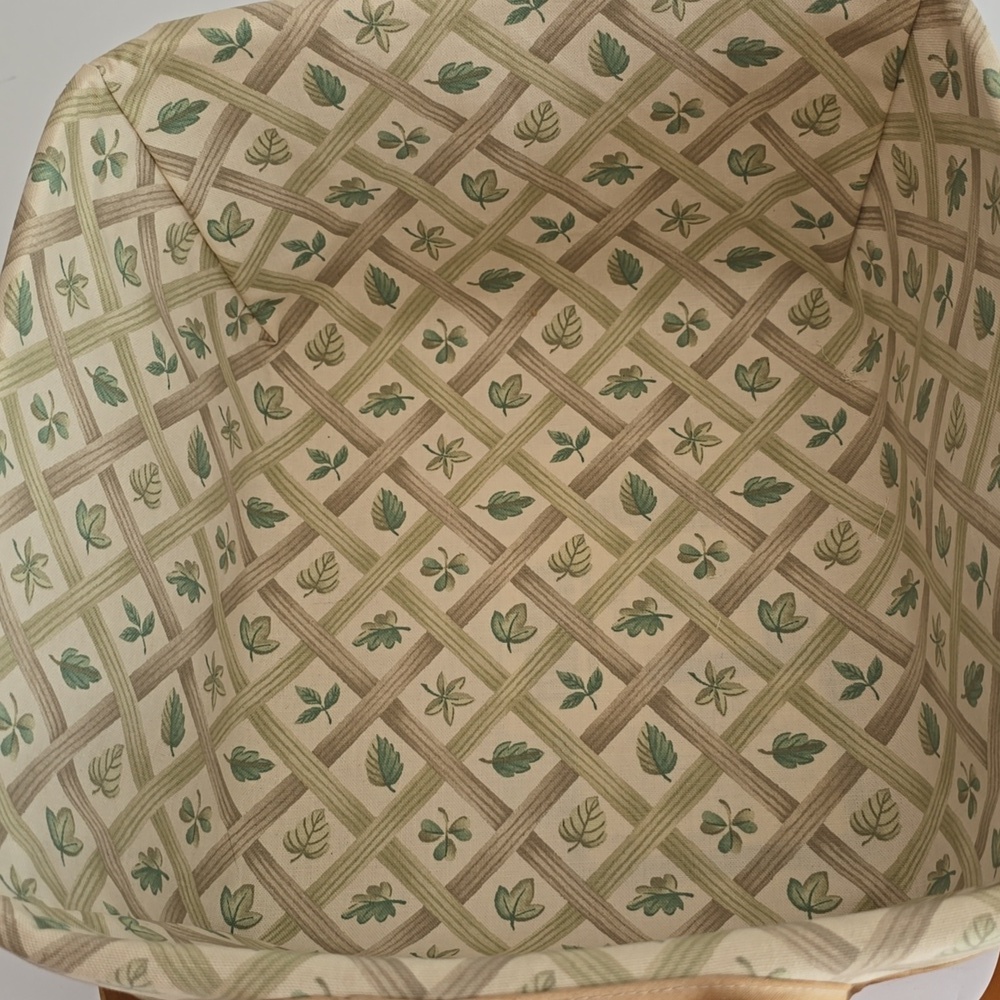 Longaberger Vintage Cake Pie Woven Basket Fabric Plastic Liner Wood Stand Cover - Picture 11 of 17